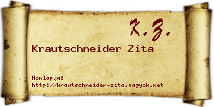 Krautschneider Zita névjegykártya